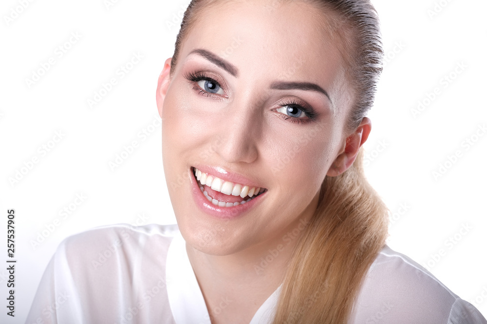 Facial expression of blonde beautiful woman. Facial expression of blonde beautiful woman.