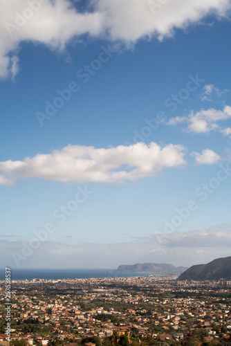 View of Palermo city from Monreale, Sicily, Italy photo