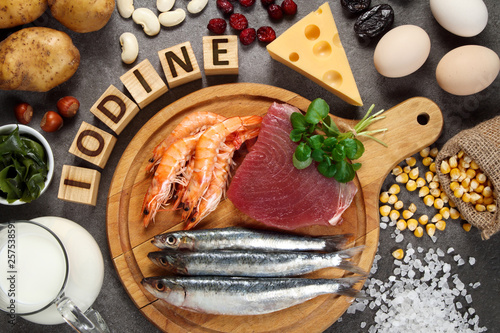 Foods high in iodine.