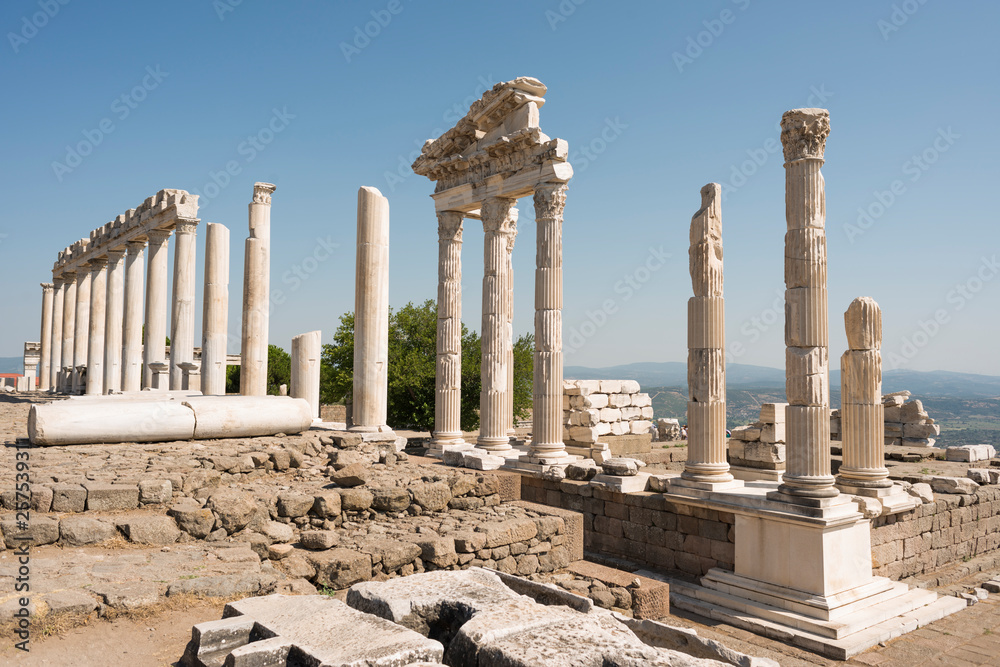 Turkey, Bergama, Acropolis, temple, Trajaneum Turkey, Bergama, Acropolis, temple, Trajaneum