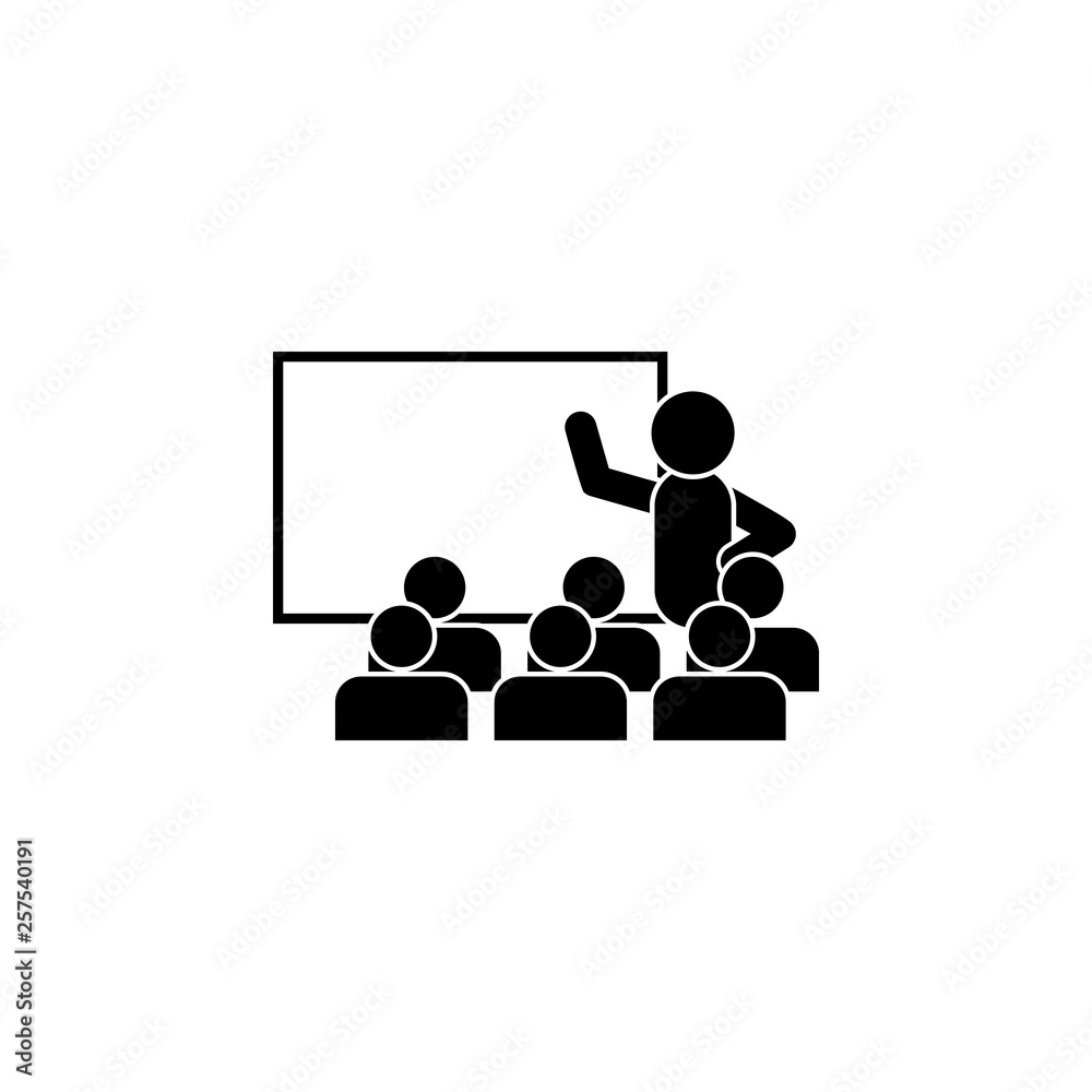 Class, teacher, students icon. Simple glyph, flat vector of People talk icons for UI and UX, website or mobile application Class, teacher, students icon. Simple glyph, flat vector of People talk icons for UI and UX, website or mobile application