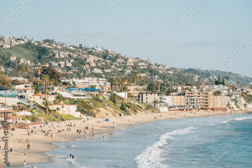 View of the beach and hills from Heisler Park, in Laguna Beach, Orange County, California © jonbilous
