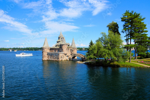Castle on Heart Island, one of the Thousand Islands, New York state, USA photo