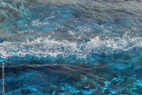 texture blue sea or ocean water full frame