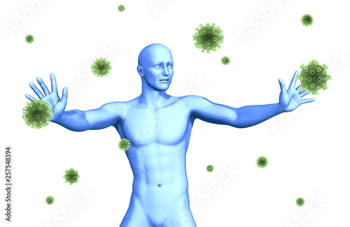 Human immune defense, virus infection photo
