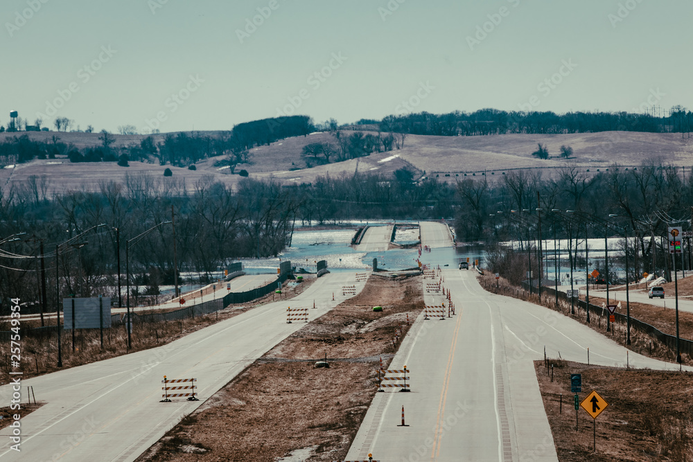 Flood Waters in Bellevue Nebraska Following Bomb Cyclone Flood Waters in Bellevue Nebraska Following Bomb Cyclone