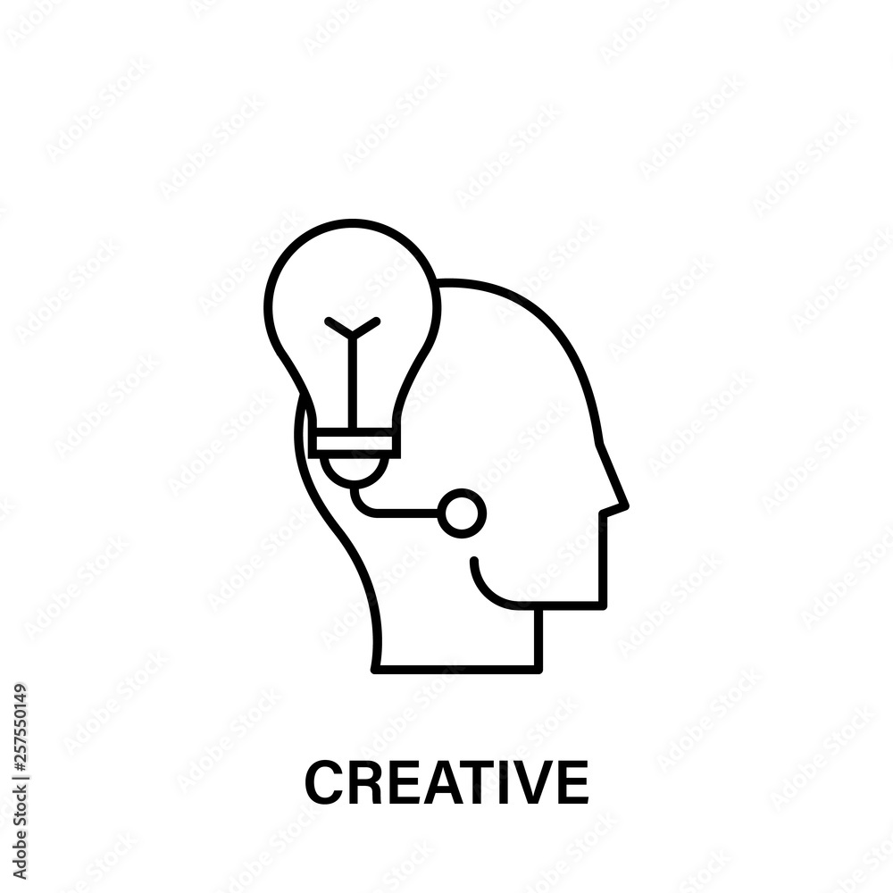 thinking, head, creative, bulb icon. Element of human positive thinking icon. Thin line icon for website design and development, app development. Premium icon thinking, head, creative, bulb icon. Element of human positive thinking icon. Thin line icon for website design and development, app development. Premium icon