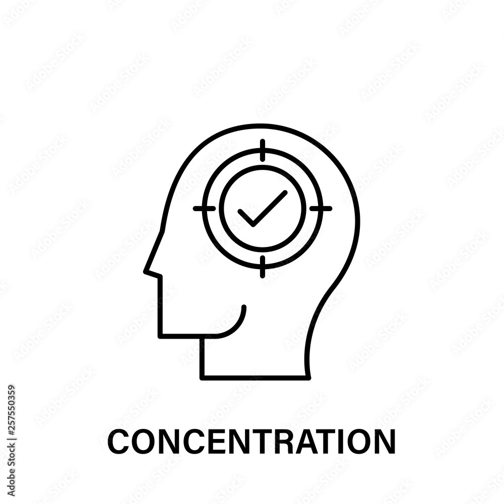 thinking, head, concentration, target, check icon. Element of human positive thinking icon. Thin line icon for website design and development, app development. Premium icon thinking, head, concentration, target, check icon. Element of human positive thinking icon. Thin line icon for website design and development, app development. Premium icon