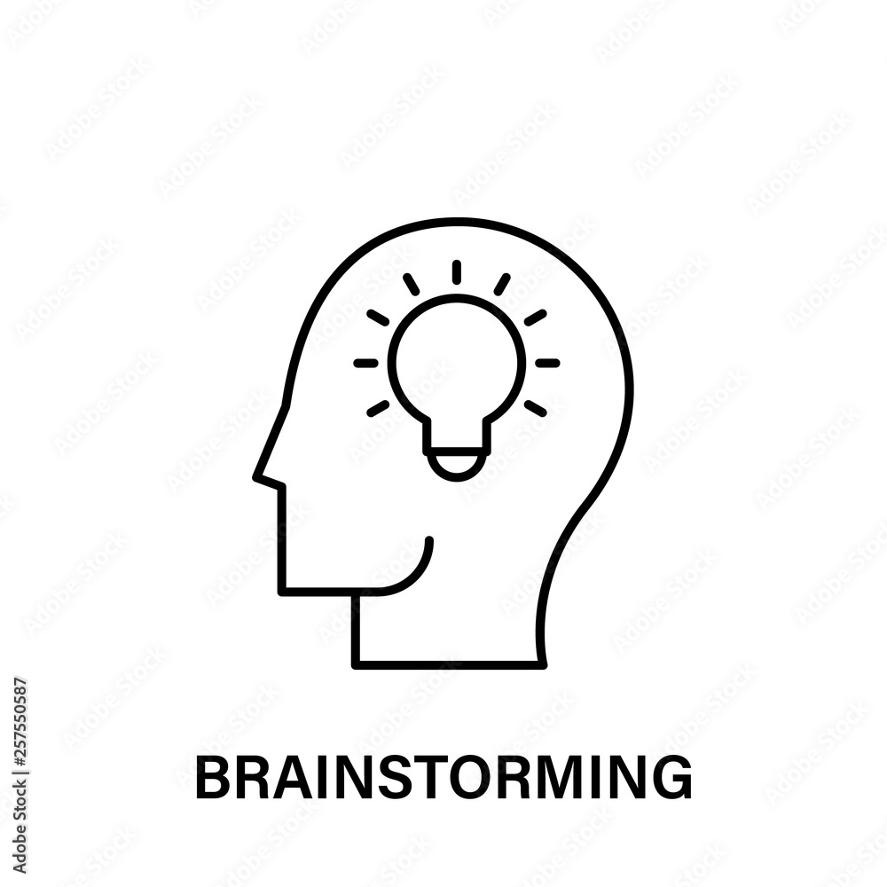thinking, head, bulb, brainstorming icon. Element of human positive thinking icon. Thin line icon for website design and development, app development. Premium icon thinking, head, bulb, brainstorming icon. Element of human positive thinking icon. Thin line icon for website design and development, app development. Premium icon