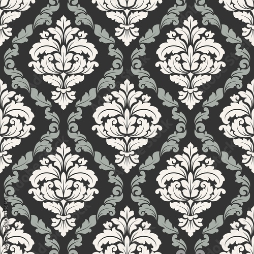 Damask seamless pattern for design. Vintage decorative elements.