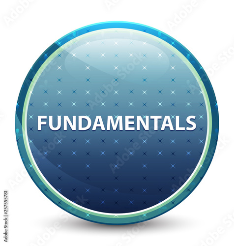 Fundamentals shiny sky blue round button