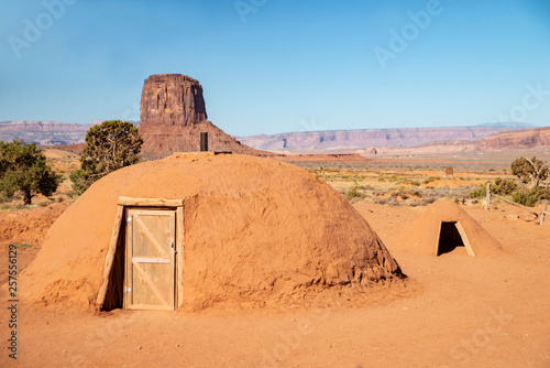 A hogan built by the Arapaho Natives of Monument Valley National Park.