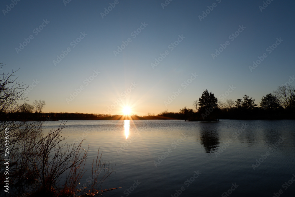 Spring Sunrise over Lake
