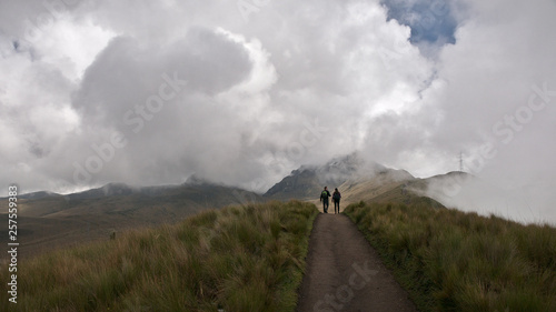 The view at the Pichincha volcano, located just to the side of Quito, which wraps around its eastern slopes, Pichincha, Ecuador.