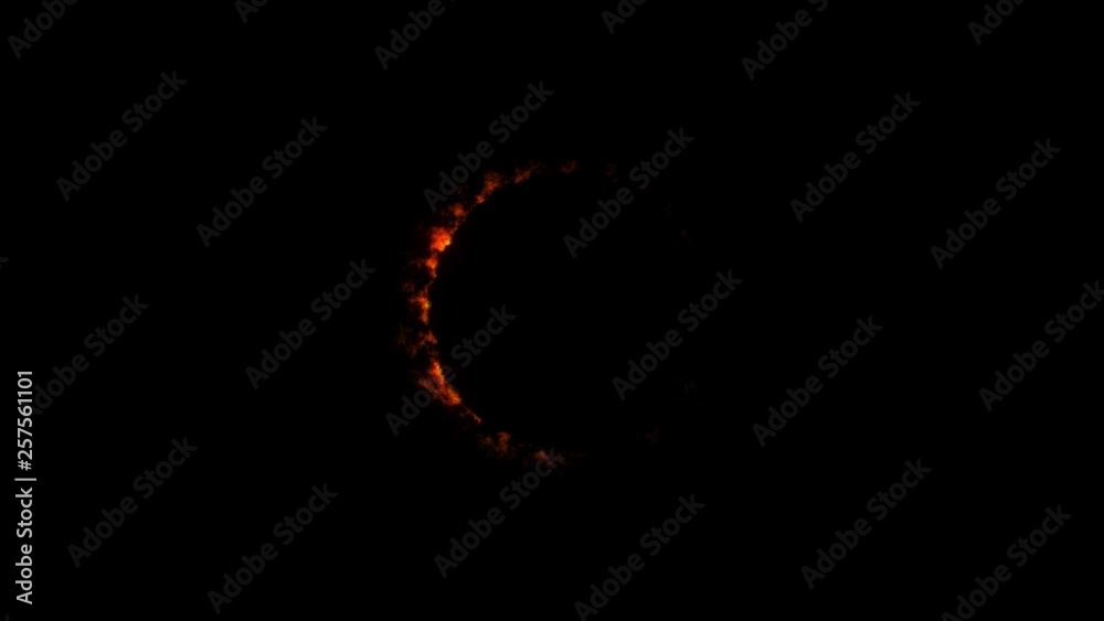 Amazing Solar Eclipse with Black Background, Graphic animation Amazing Solar Eclipse with Black Background, Graphic animation