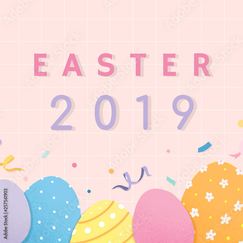 Happy Easter 2019 card design