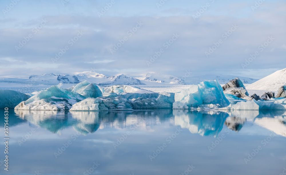 Iceland Glacier Lake Scenery