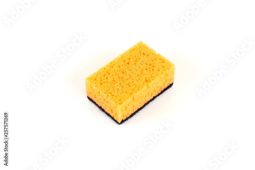 sponge for washing dishes, isolated on white background.