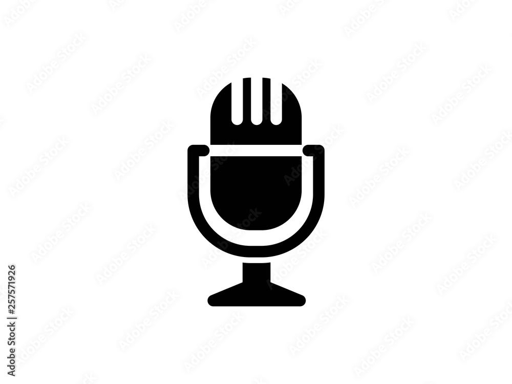 microphone glyph vector icon microphone glyph vector icon