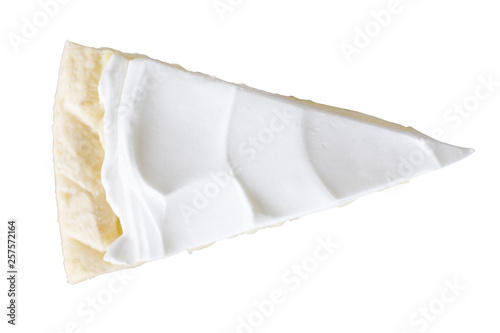 Piece of cheesecake isolated on white background, cream cake texture, no dressing ripple cream pattern, piece of cheesecake, white cheeses pie, white cheesecake, soft cake, cream cake, bakery texture