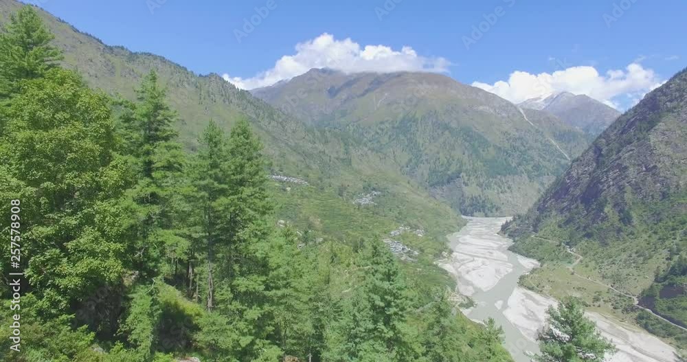 Beautifully captured aerial stay View of hills in Himalayas, in Gangotri Valley, Harsil, Uttarakhand, North India. Beautifully captured aerial stay View of hills in Himalayas, in Gangotri Valley, Harsil, Uttarakhand, North India.