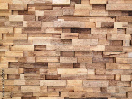 Reclaimed timber for a modern look.Reclaimed wood Wall Paneling texture background.Layered wood plank wall decoration.