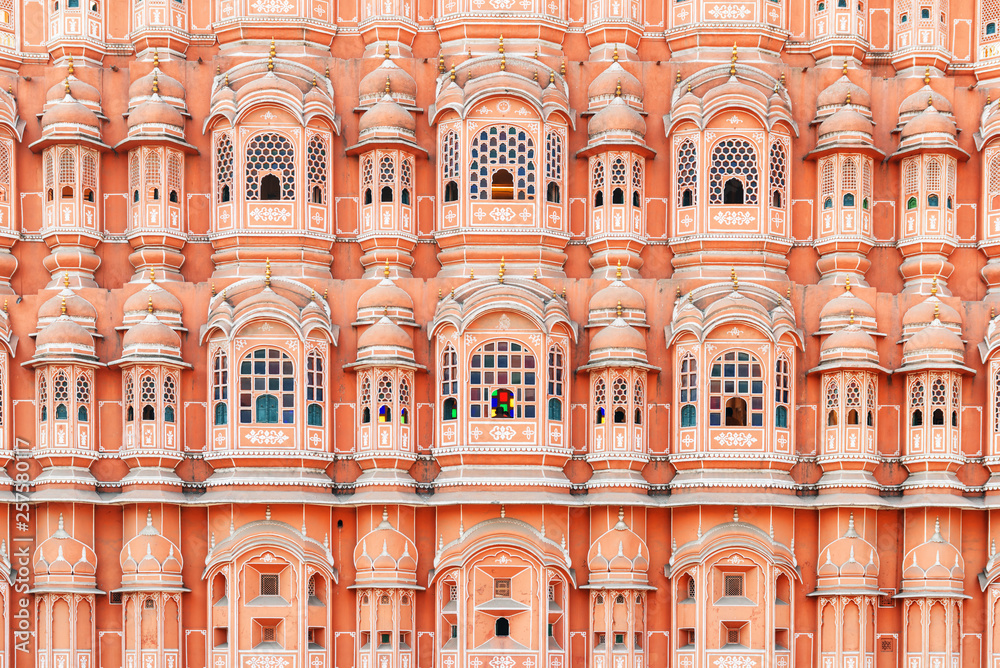 Beautiful windows of the Hawa Mahal (Palace of Winds), Jaipur Beautiful windows of the Hawa Mahal (Palace of Winds), Jaipur