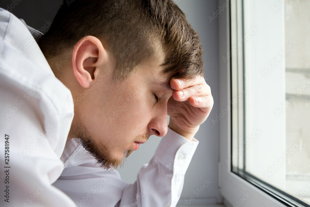 Fototapeta premium Sad Young Man