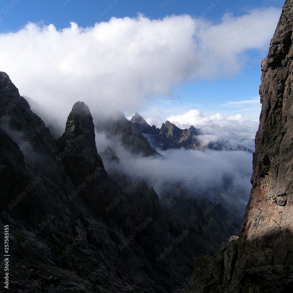 Mountains and creeping clouds, Corsica