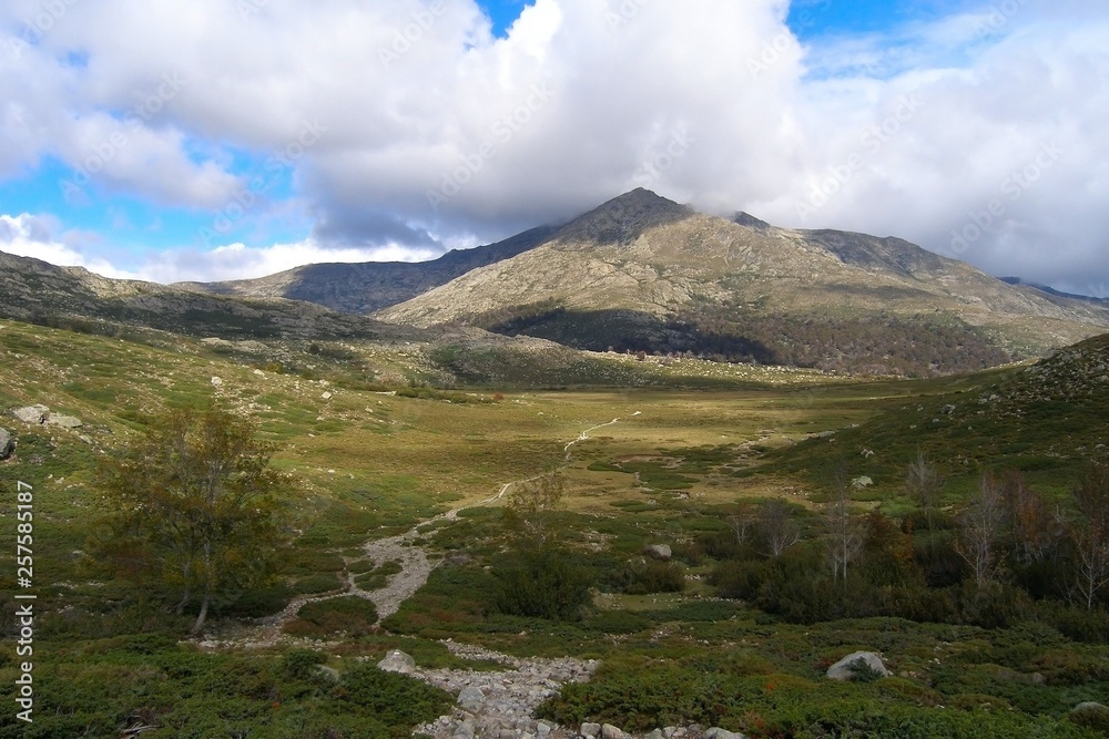 The mountains of Corsica, trekking route GR-20