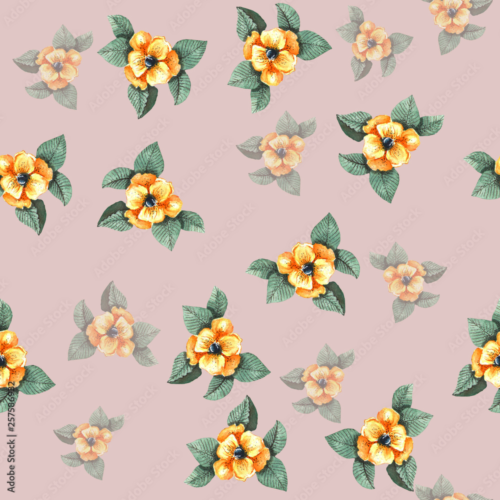 Obraz premium Pattern of the yellow flowers
