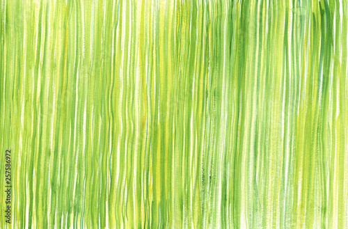 Striped green and yellow watercolor background