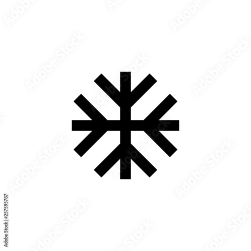 Snowflake Glyph Icon Vector