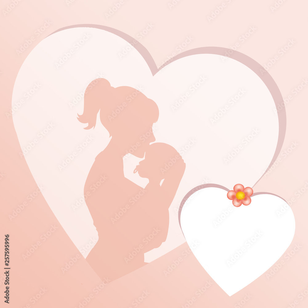 mother kissing baby in the heart frame mother kissing baby in the heart frame