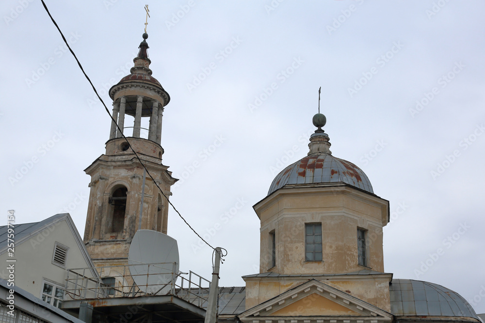 Exterior of the Church of Clement in Torzhok, Russia. Built in 1835