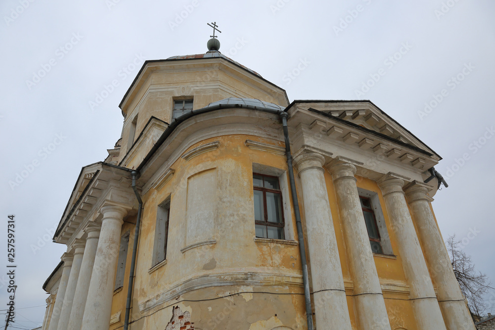 Exterior of the Church of Clement in Torzhok, Russia. Built in 1835