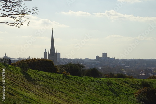 Spring views of Norwich from Mousehold Heath, including Norwich Cathedral © Christopher Keeley