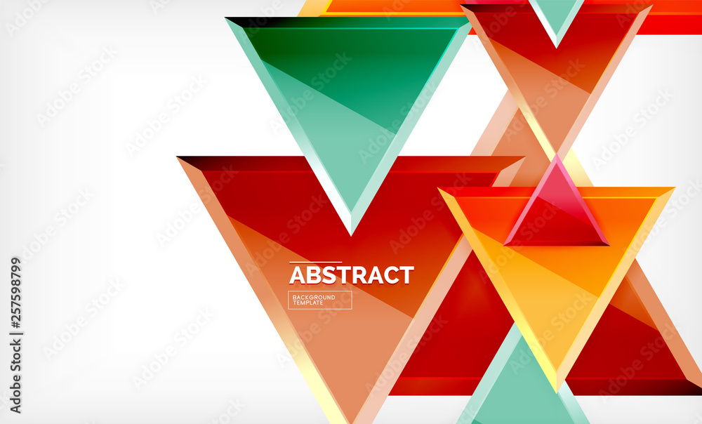 Triangular low poly background design, multicolored triangles Triangular low poly background design, multicolored triangles