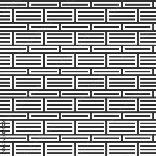 Abstract seamless pattern. Stripes lattice. Modern stylish texture. Monochrome trellis.