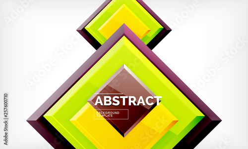 Geometric abstract background, modern square design