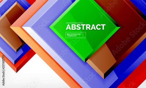 Geometric abstract background, modern square design