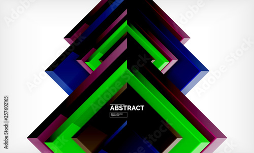 Geometric abstract background, modern square design