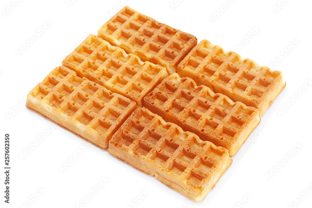 Viennese waffles on white Viennese waffles on white