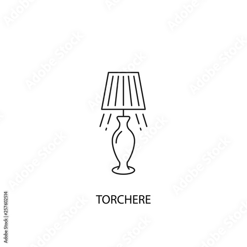Torchere vector icon, outline style, editable stroke