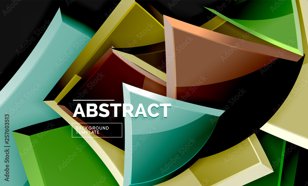 Squares and triangles geometrical background Squares and triangles geometrical background