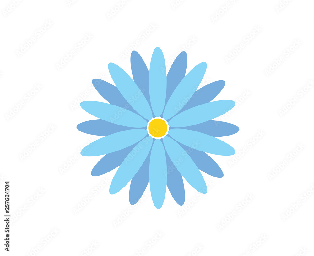 Cornflower icon in simple style Cornflower icon in simple style