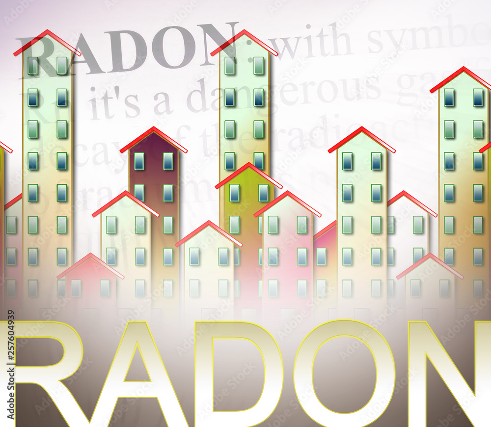 The danger of radon gas in our homes - the first floors of the buildings are the most exposed to radon gas - concept illustration