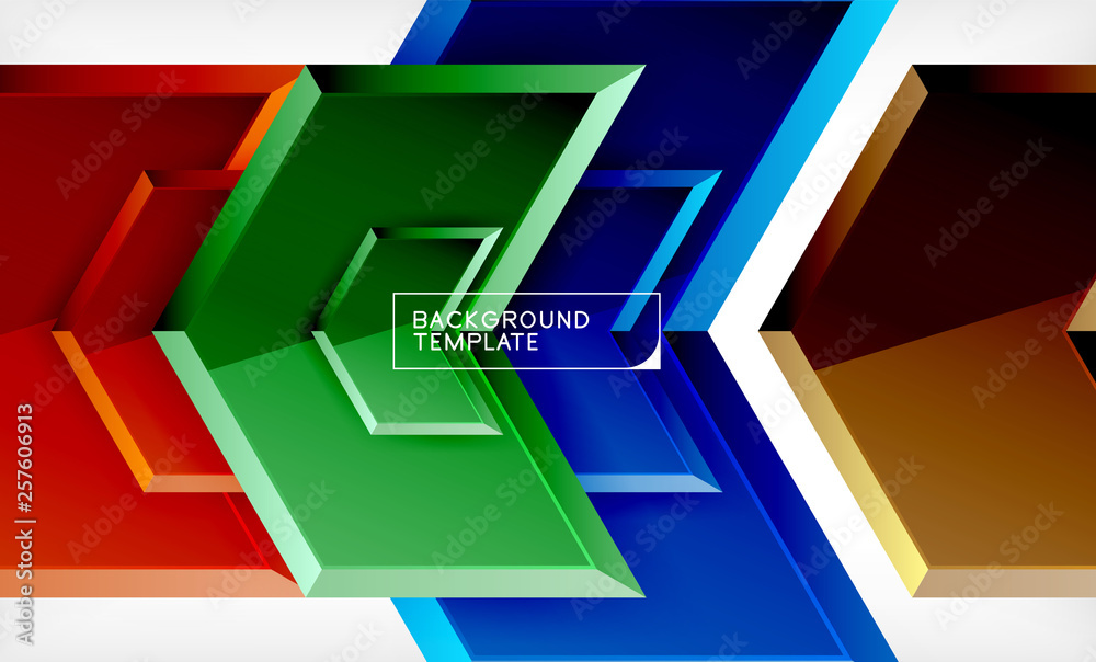 Techno arrow background, template design