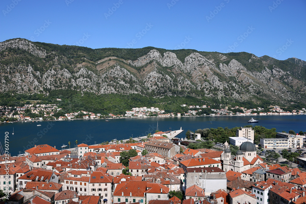 Bay of Kotor Montenegro in summer