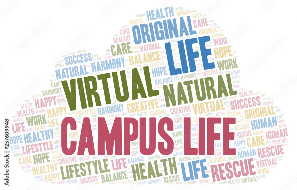 Obraz premium Campus Life word cloud.